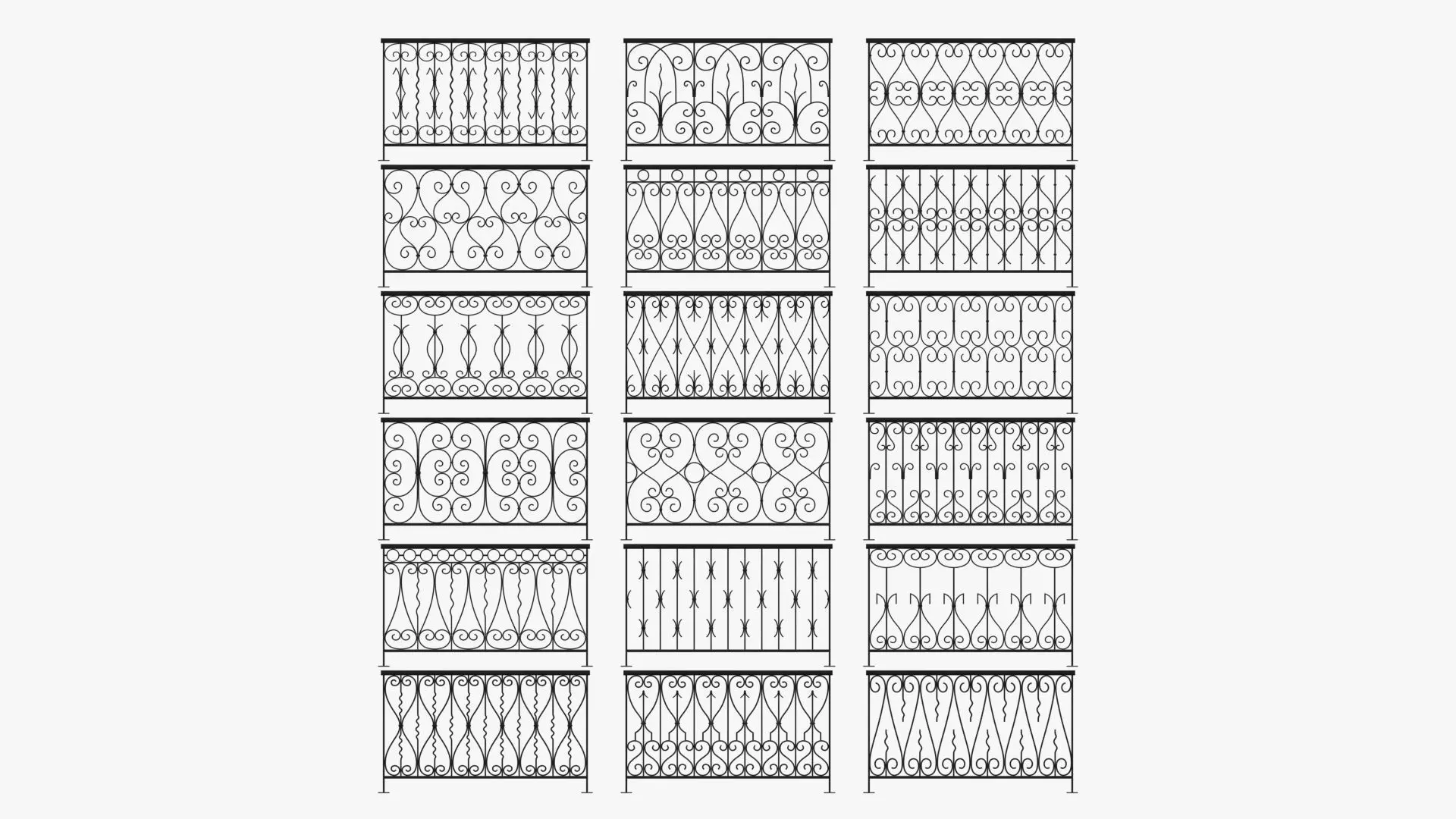 windows railing 3D model