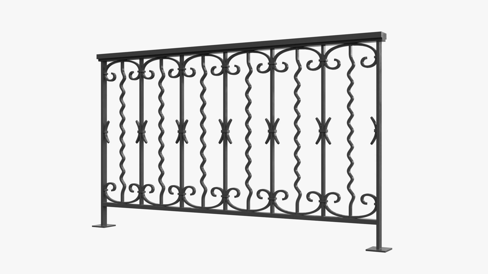 windows railing 3D model | CGTrader