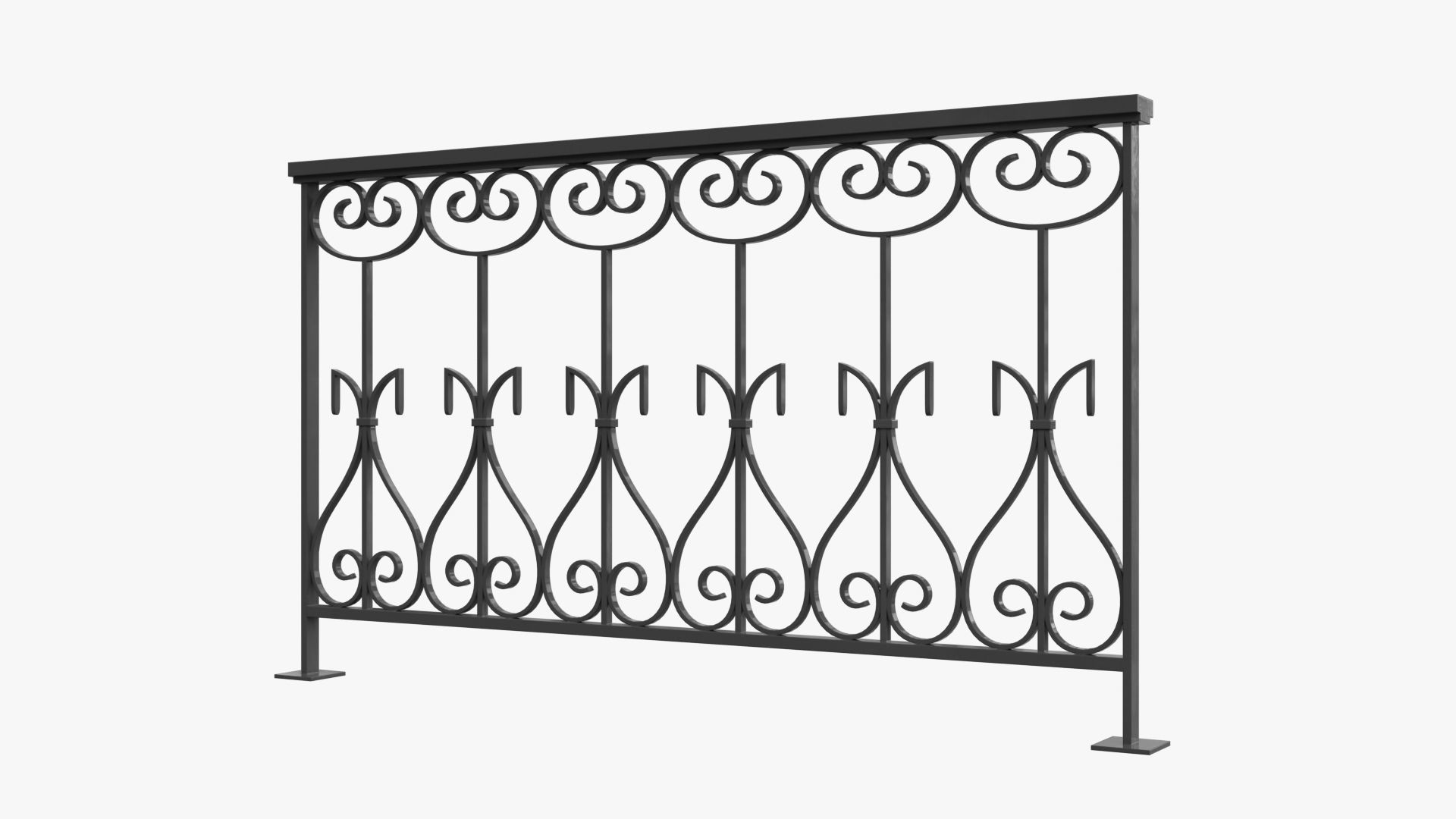 windows railing 3D model | CGTrader