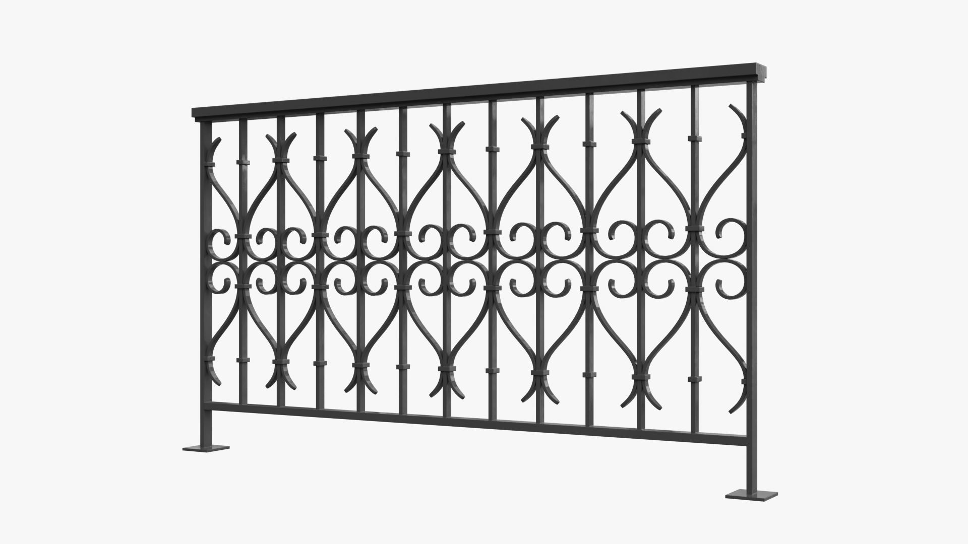 windows railing 3D model | CGTrader