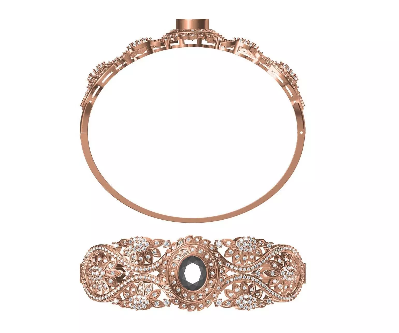 Bangle Bracelet STL JCD Details 3D print model_0