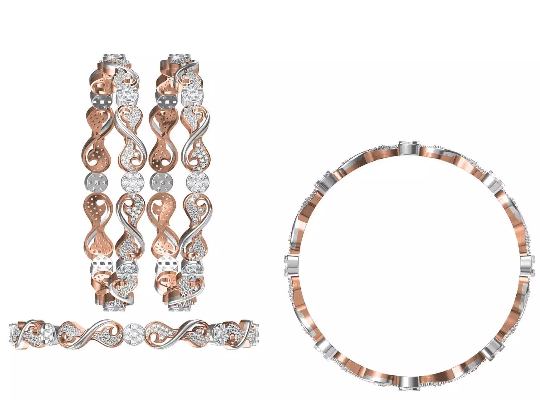 Bangle Bracelet STL JCD Details 3D print model_0