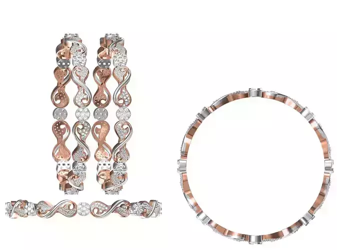 Bangle Bracelet STL JCD Details