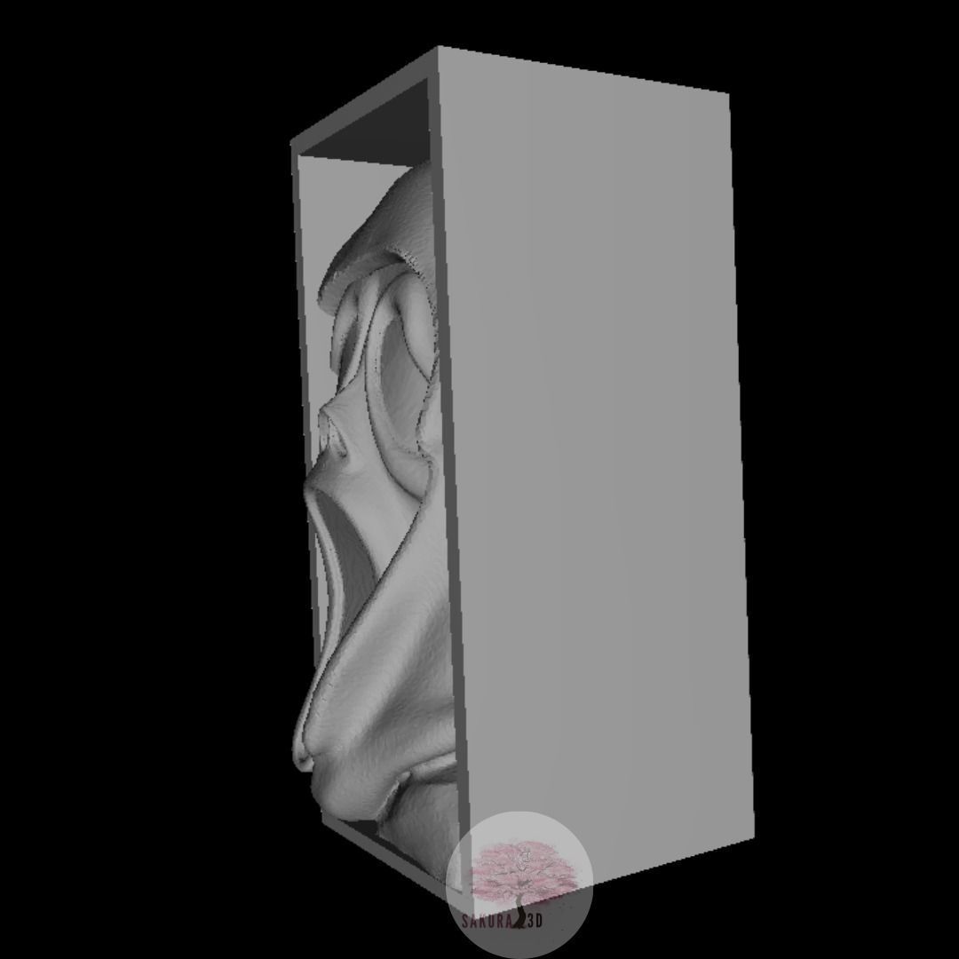 Ghost Face Scream Book Nook 3D print model_1
