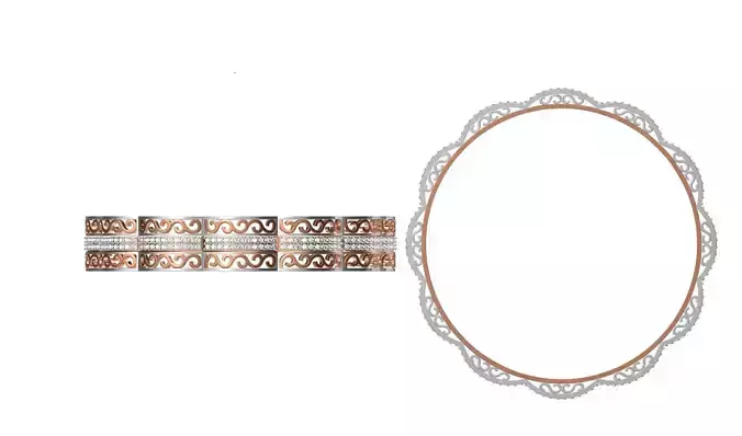 Bangle Bracelet STL JCD Details 3D print model