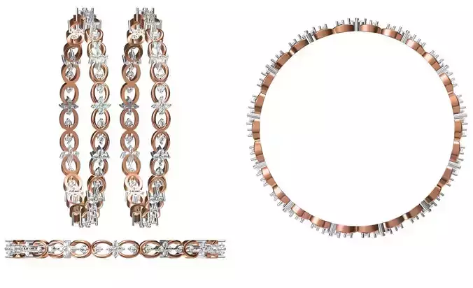 Bangle Bracelet STL JCD Details 3D print model