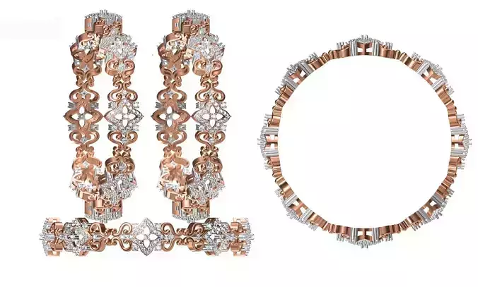 Bangle Bracelet STL JCD Details 3D print model