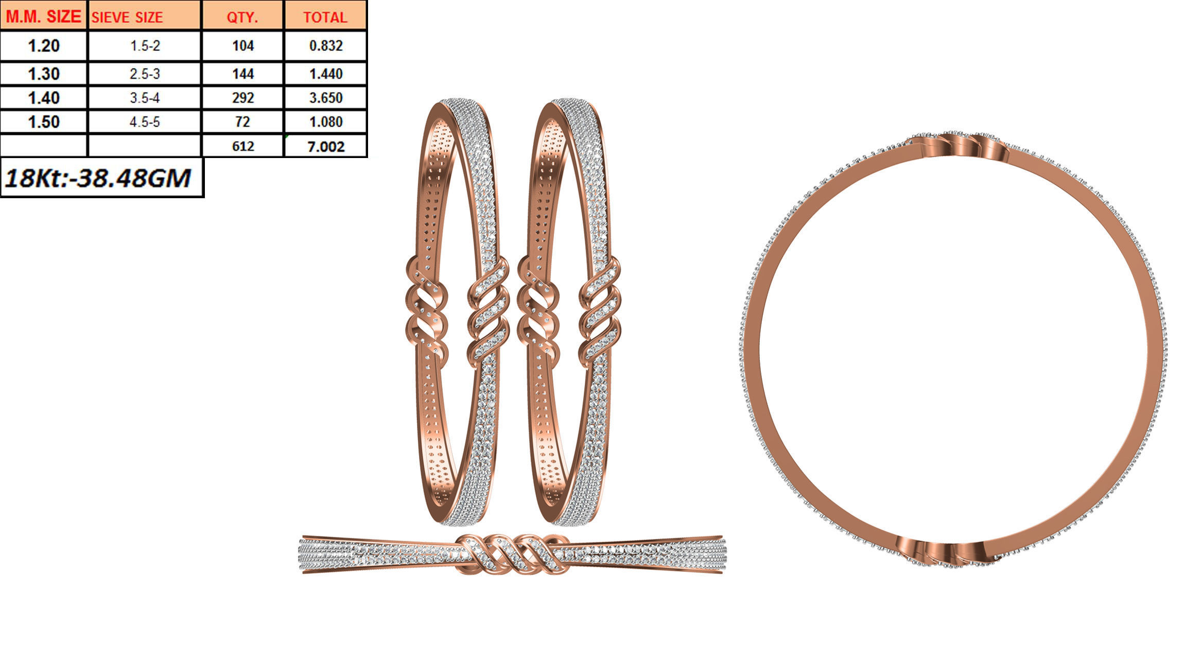 Bangle Bracelet STL JCD Details 3D print model_1