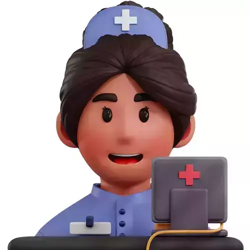 Hospital Receptionist Avatar 3D Icon