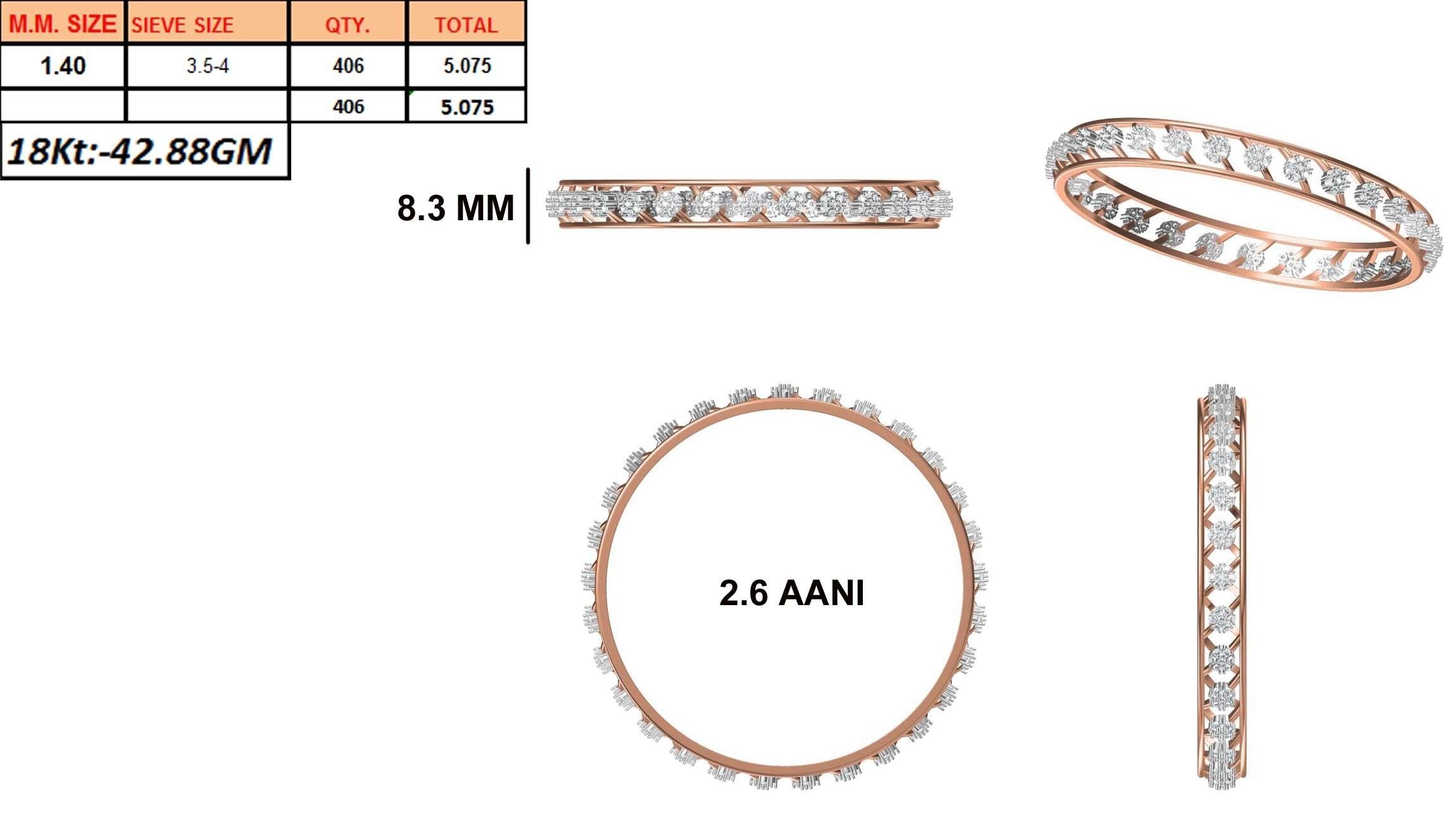 Bangle Bracelet STL JCD Details 3D print model_1