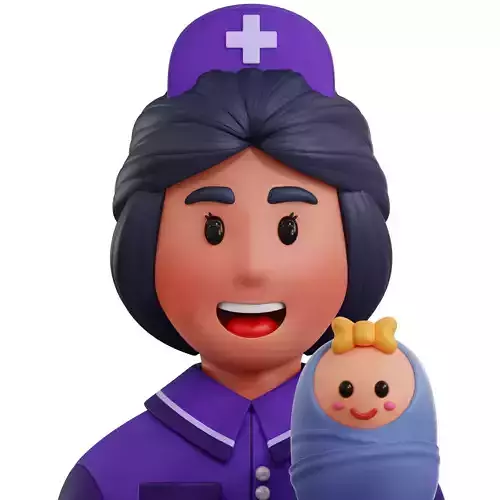 Midwife Avatar 3D Icon