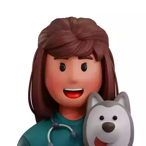 Veterinarian Avatar 3D Icon