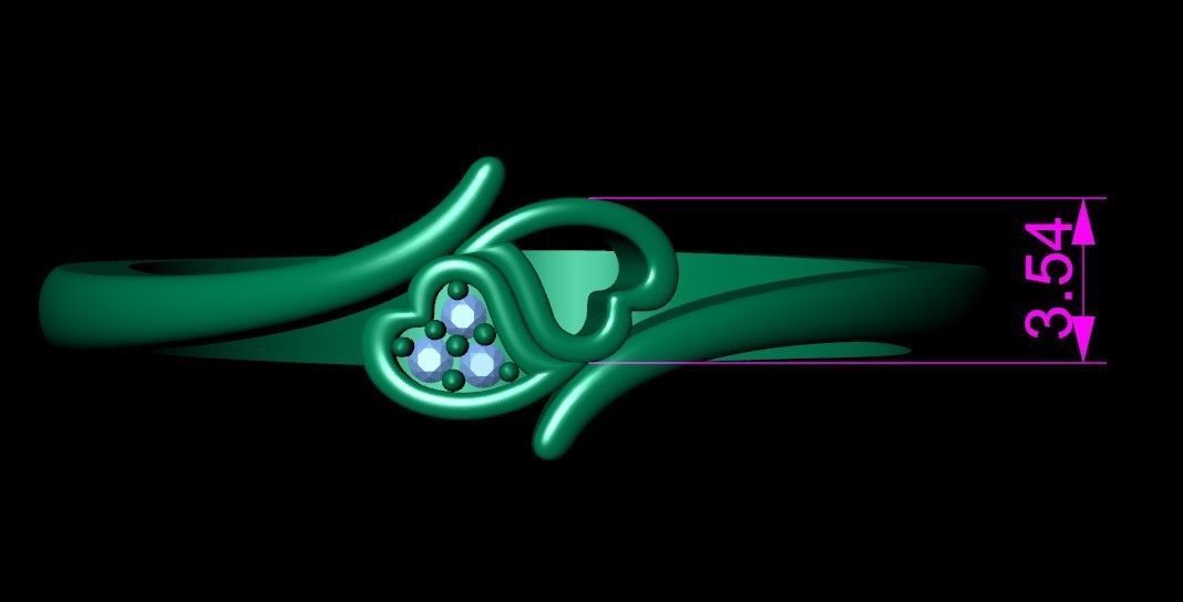 Engagement Ring Free 3D print model_12