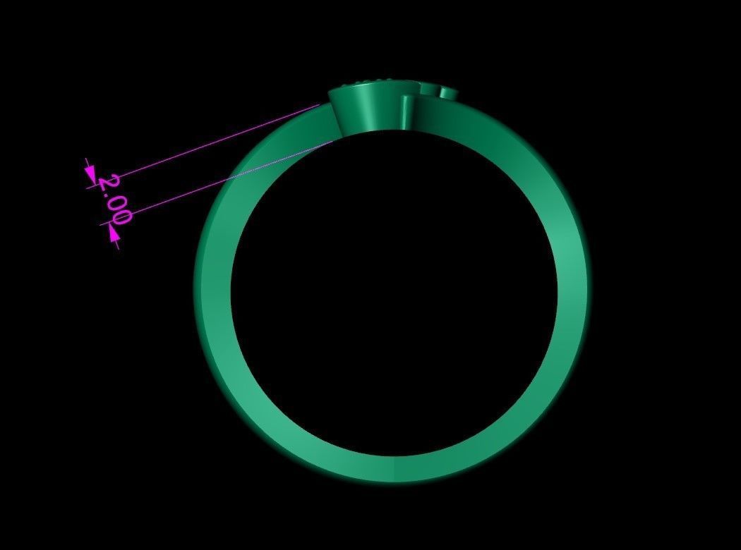 Engagement Ring Free 3D print model_20
