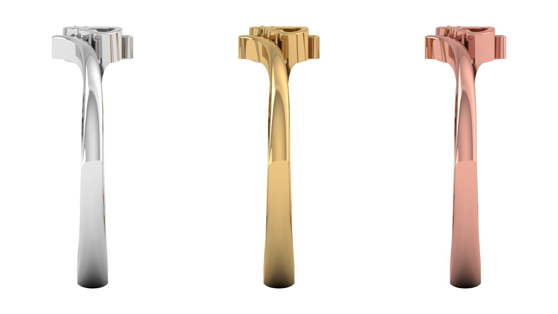 Engagement Ring Free 3D print model_7