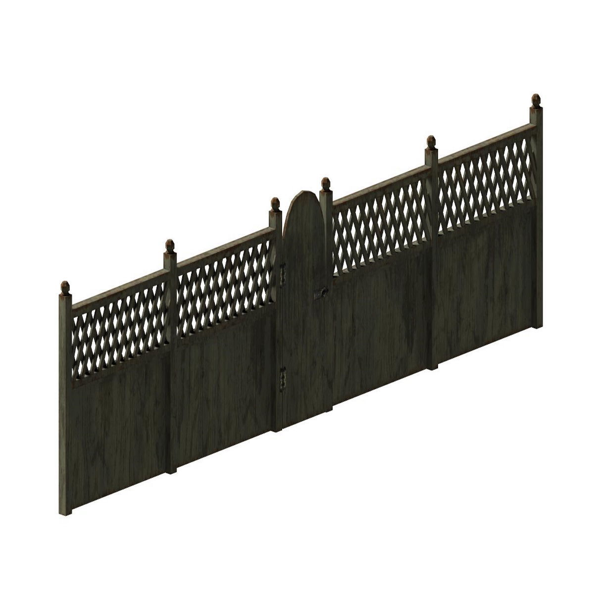 20 garden fence set 3D Model Collection_6