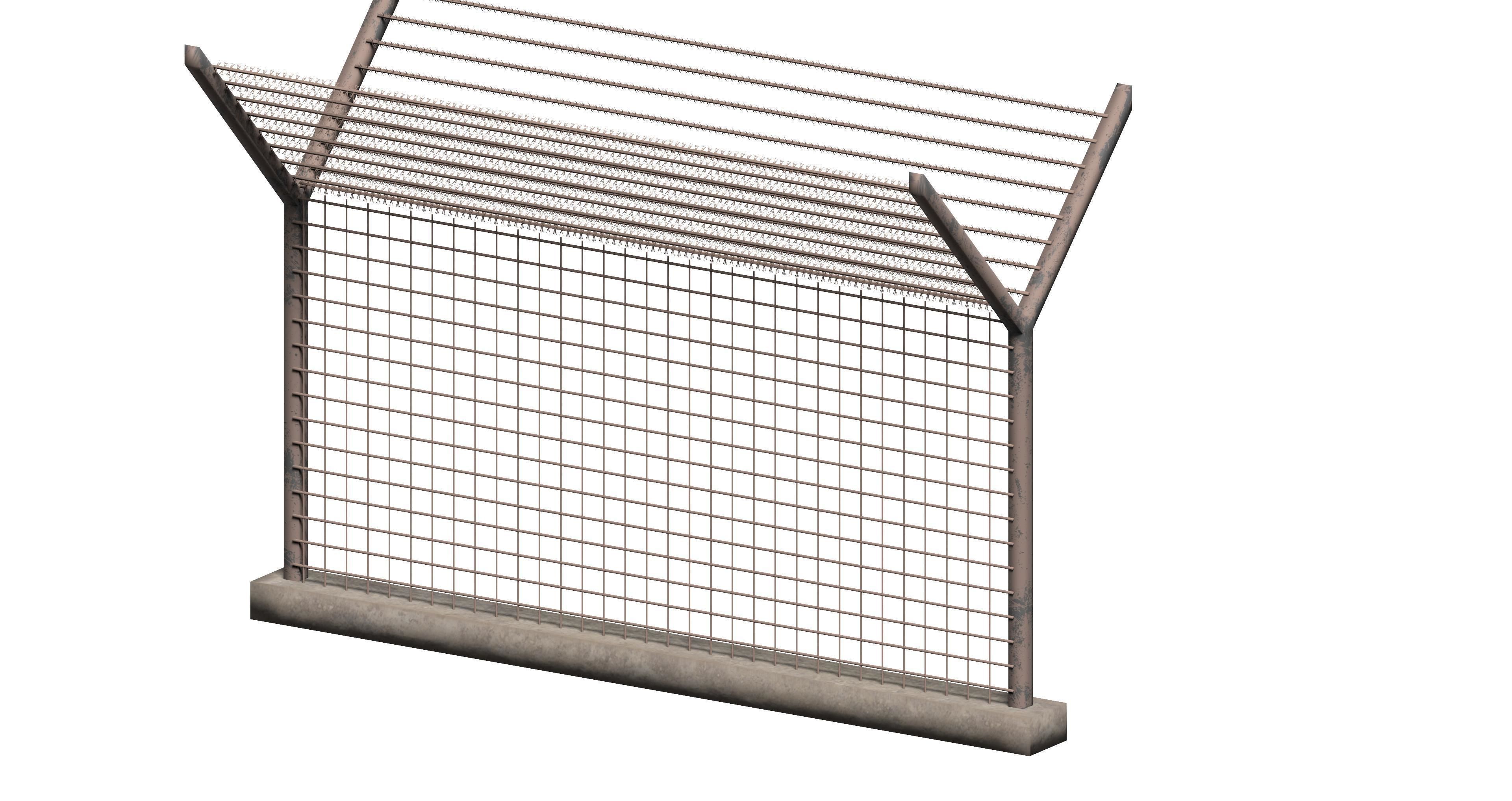20 garden fence set 3D Model Collection_38