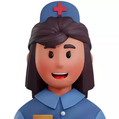 Nurse Avatar 3D Icon