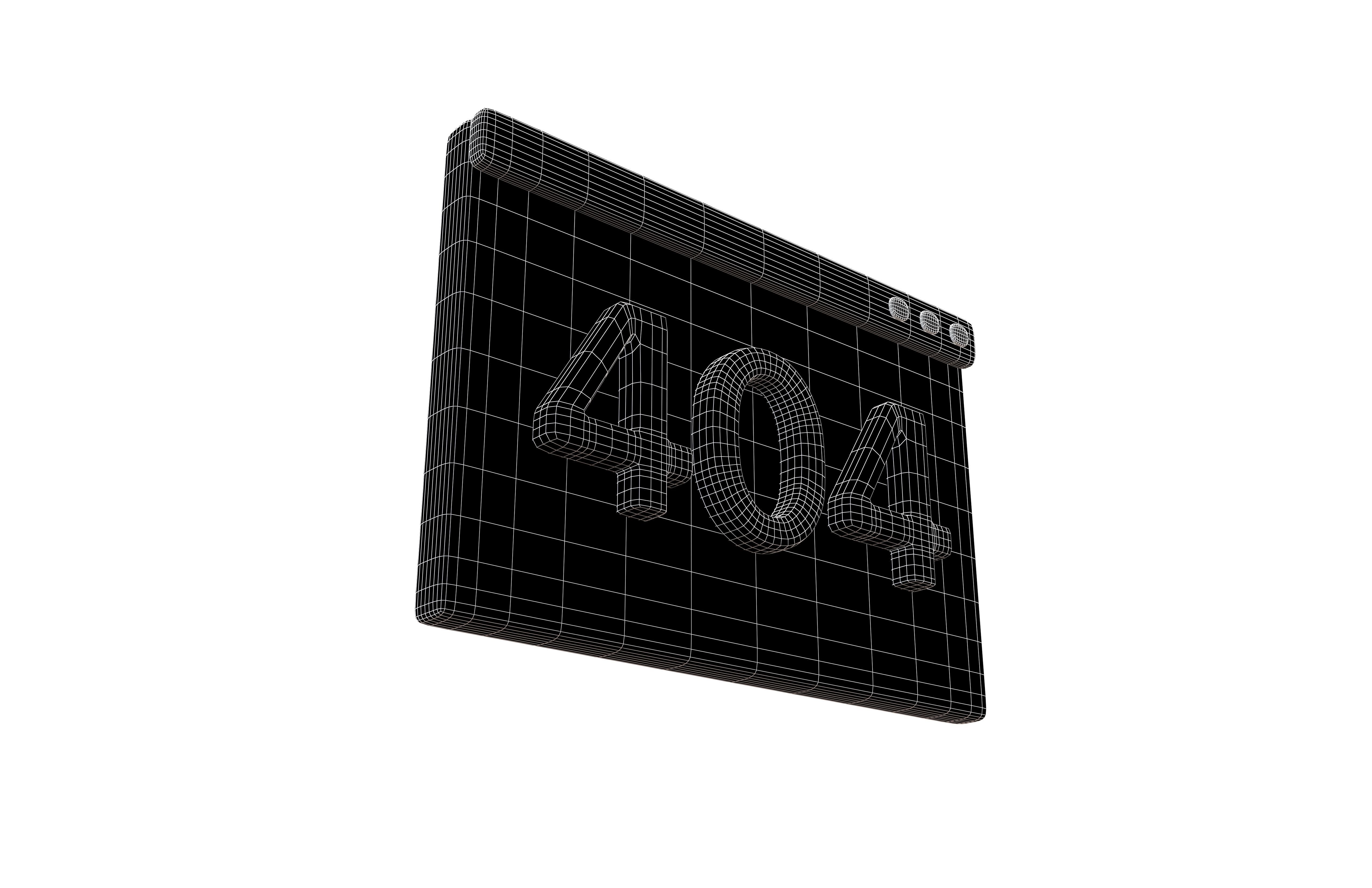 Website 404 Error Icon V1 002 Low-poly 3D model_6