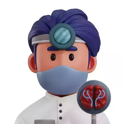 Neurosurgeon Avatar 3D Icon
