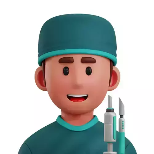 Surgeon Avatar 3D Icon