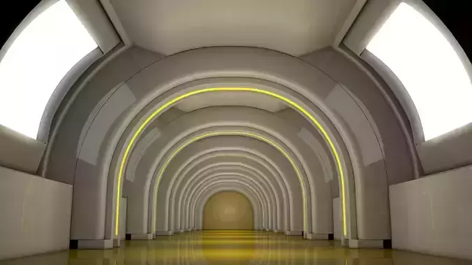 Sci Fi Tunnel 3D model
