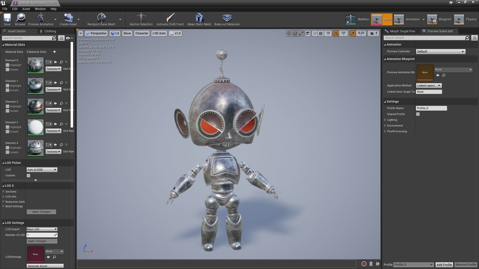Wicked Robot Low-poly 3D model_6