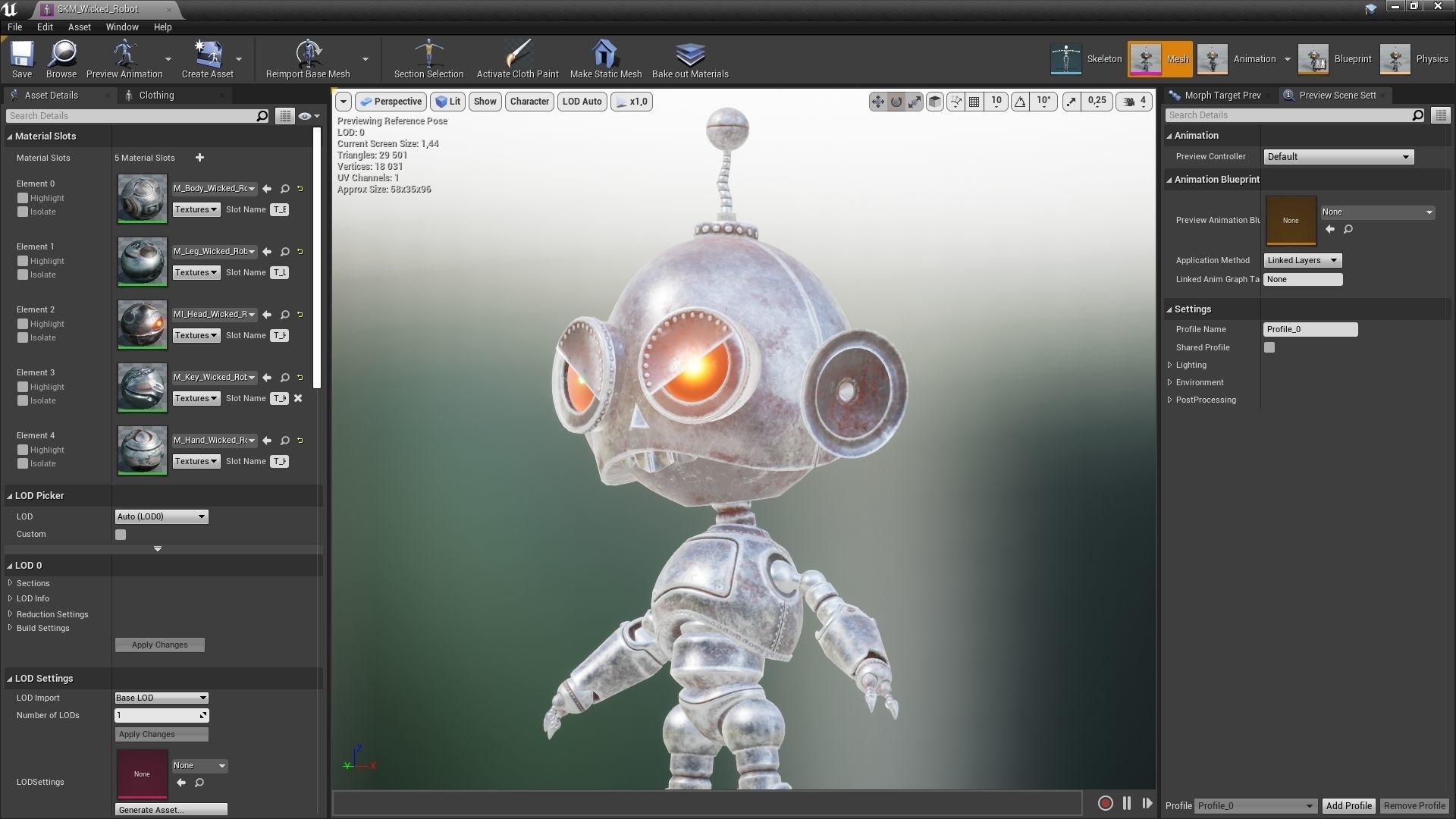 Wicked Robot Low-poly 3D model_9