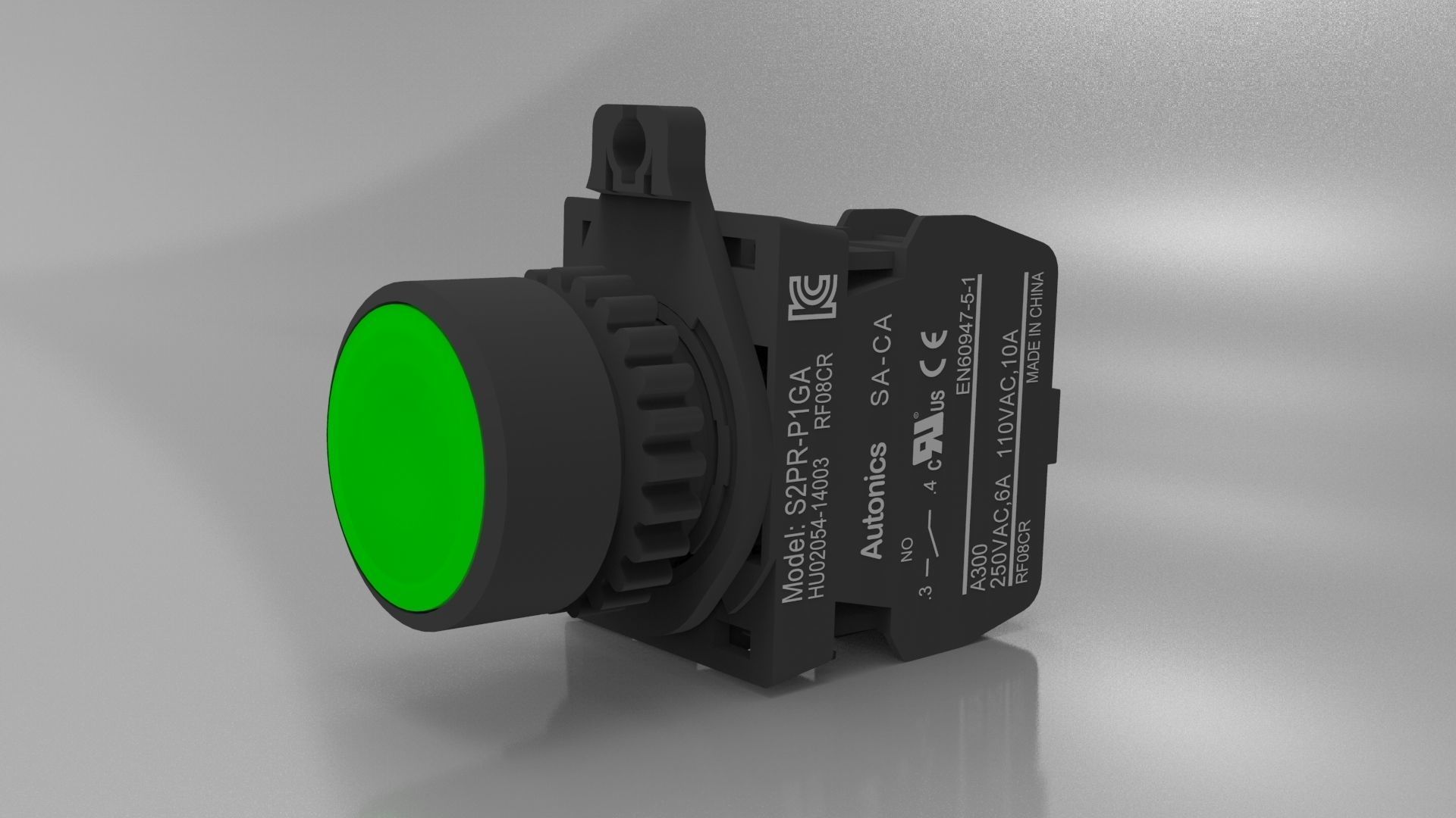 push button switch on 3D model_2