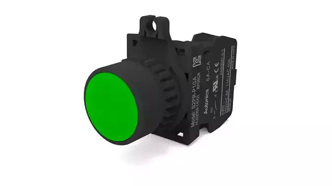 push button switch on 3D model