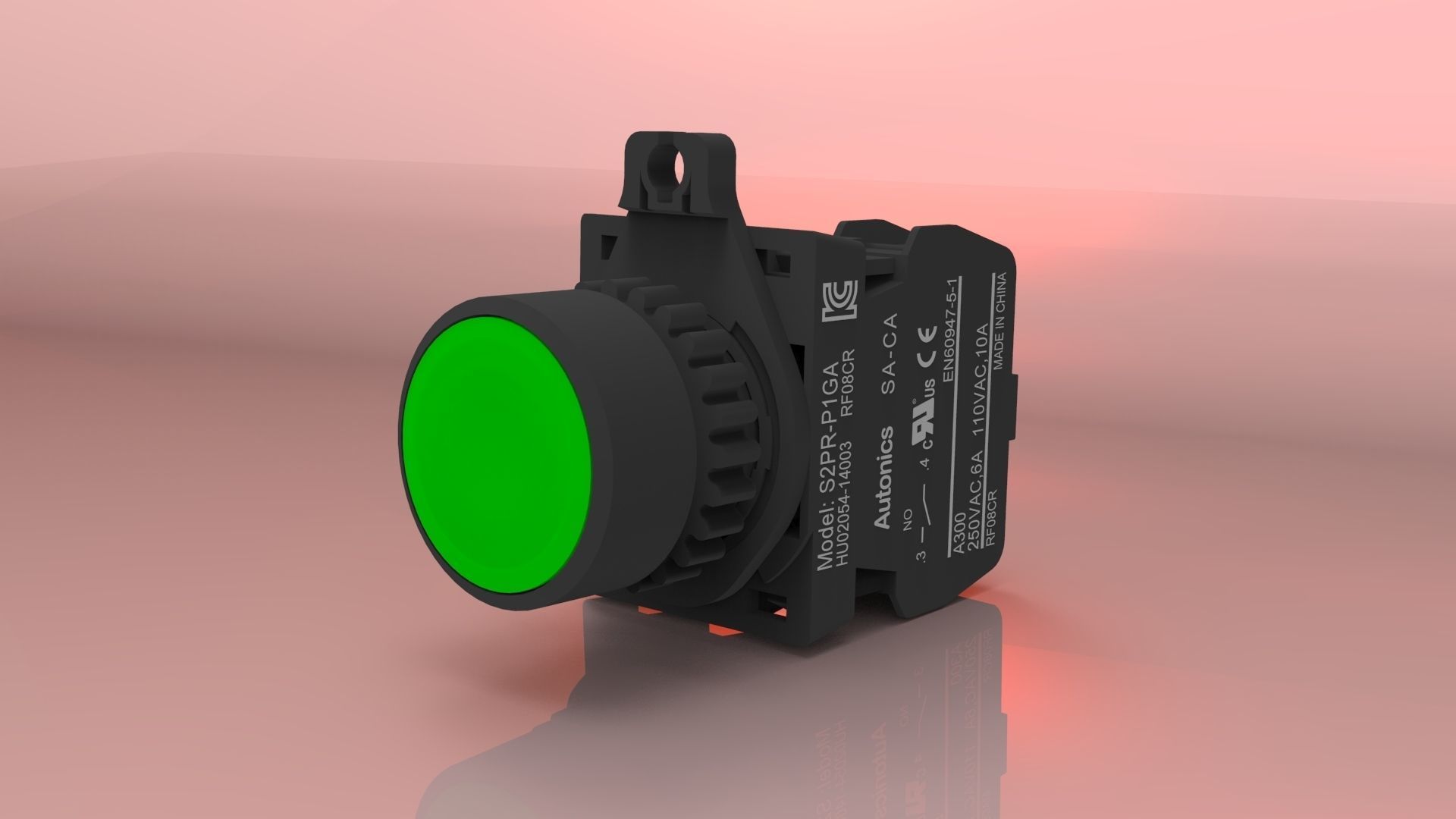 push button switch on 3D model_5