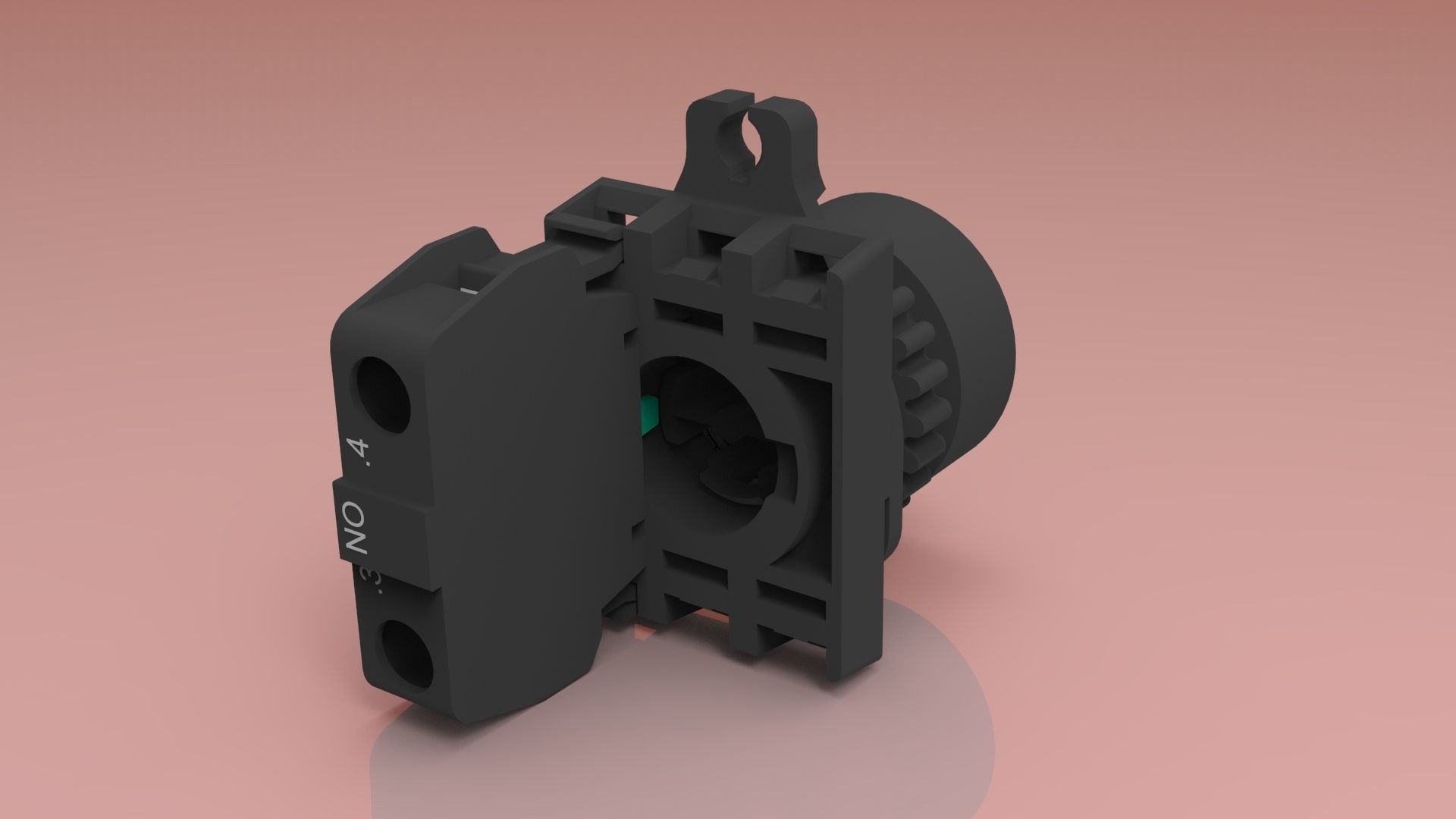 push button switch on 3D model_8