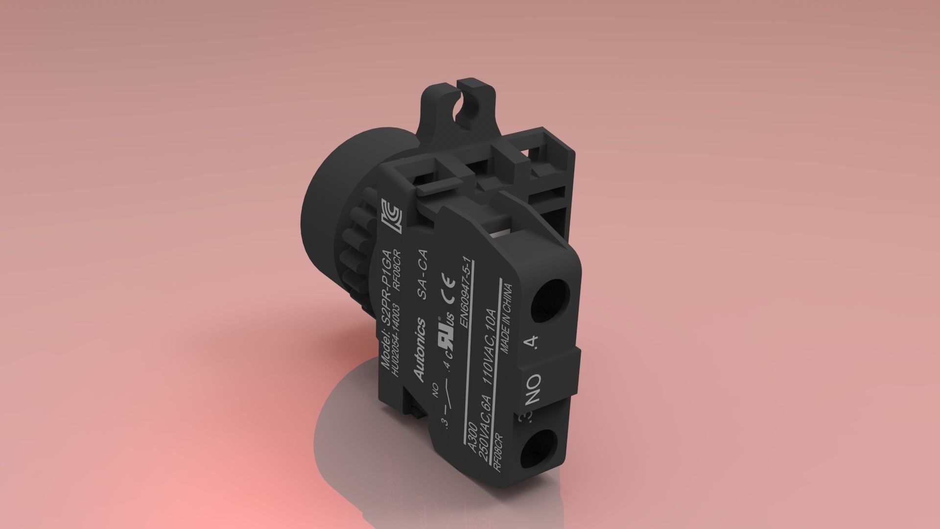 push button switch on 3D model_9