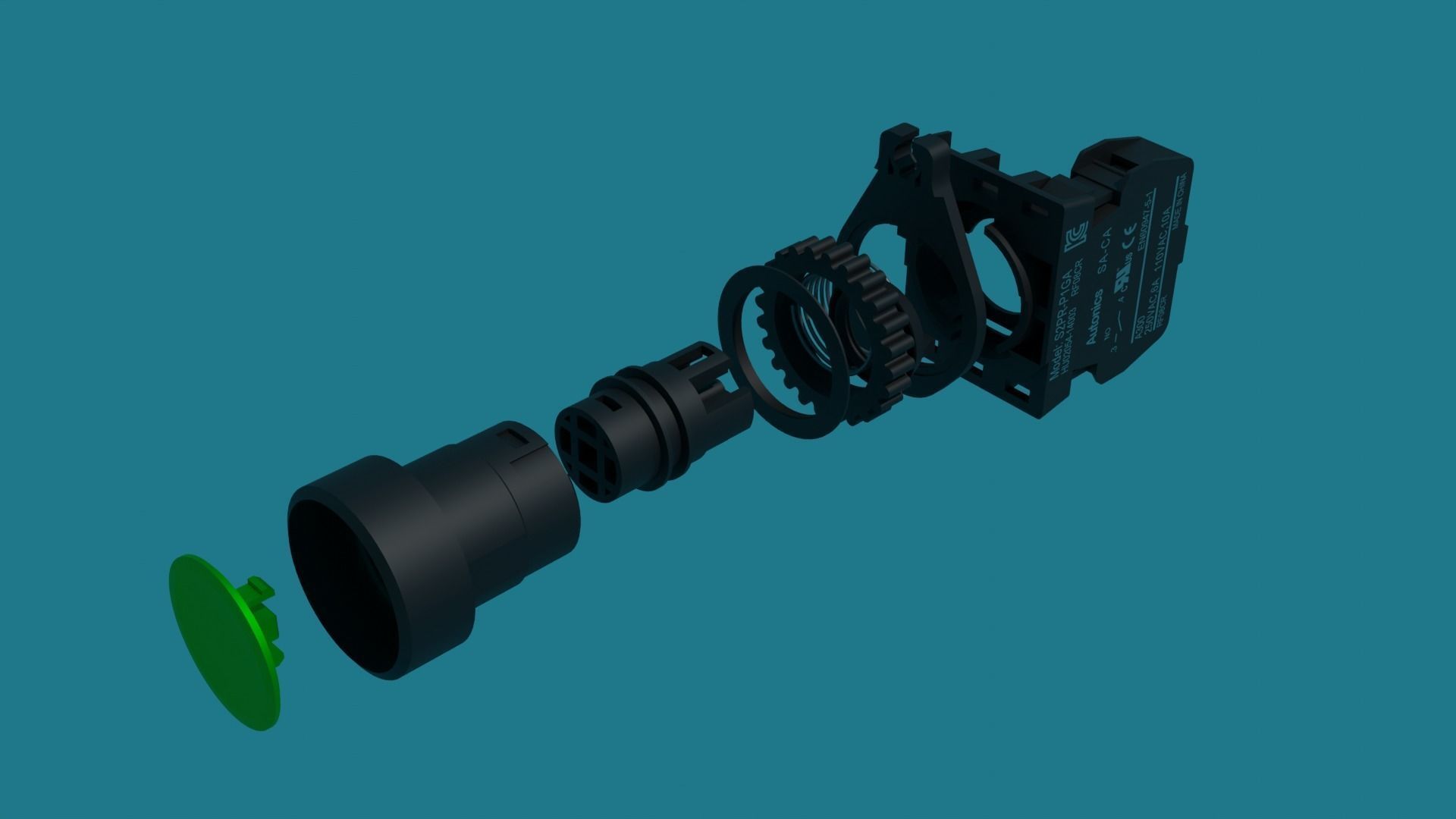 push button switch on 3D model_10