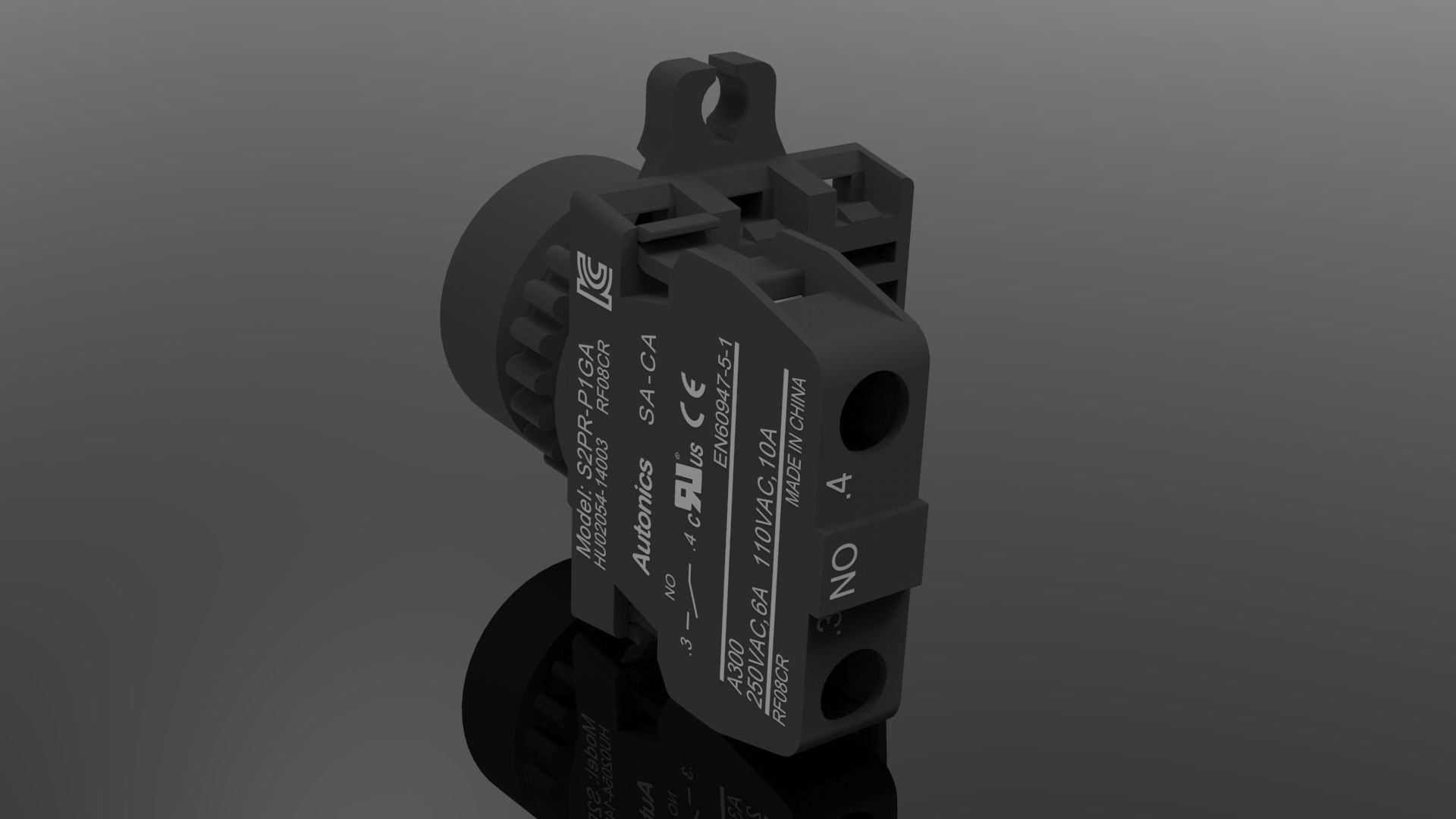 push button switch on 3D model_3