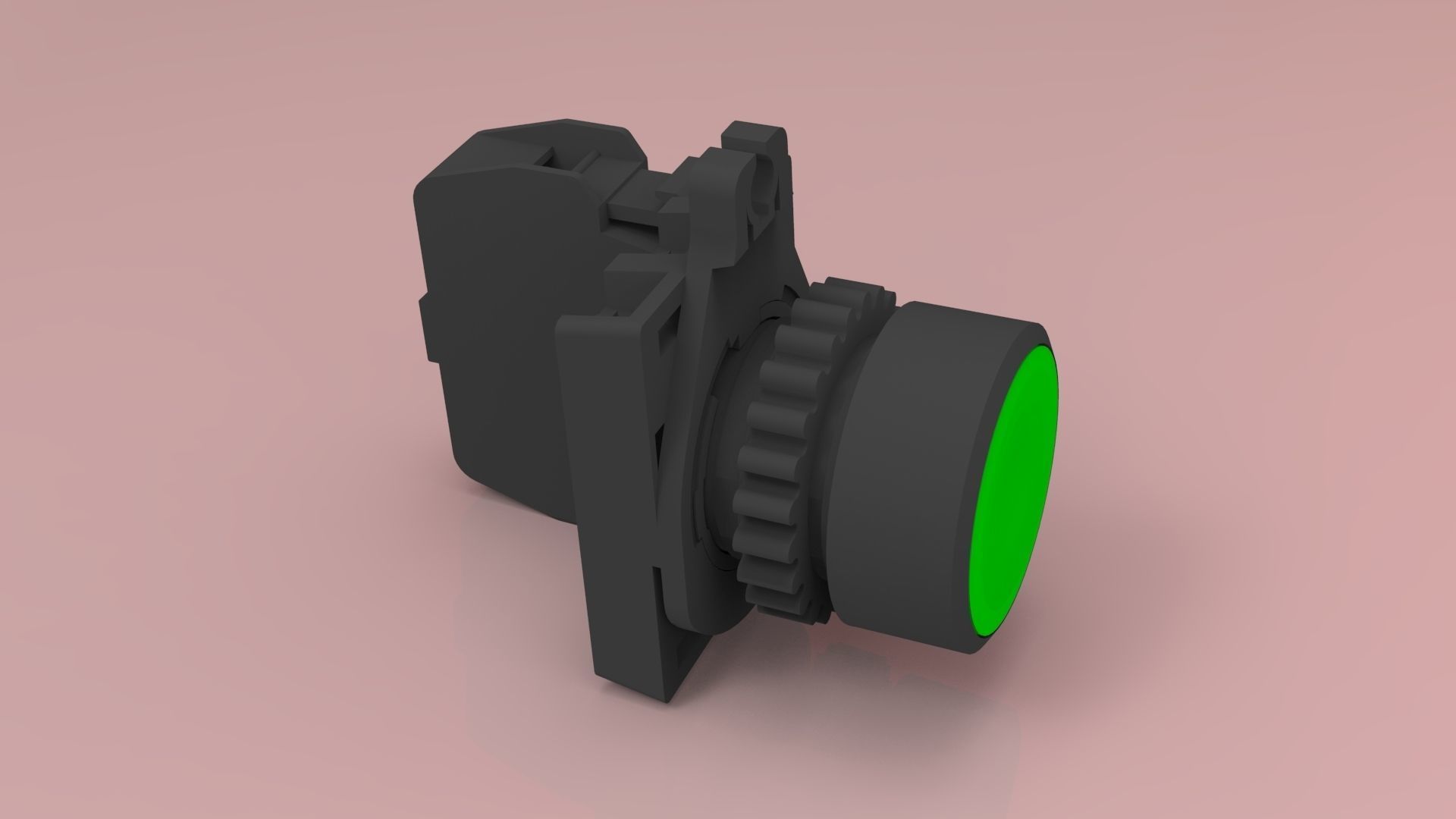 push button switch on 3D model_4