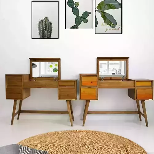 solid wood 1180 storage mirror dressing table