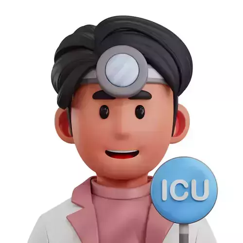 Intensivist Avatar 3D Icon Low-poly 3D model