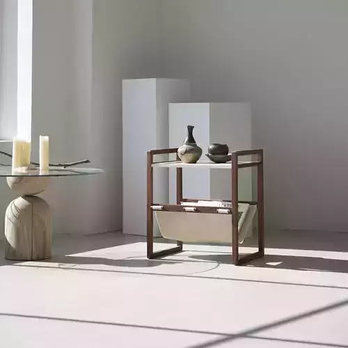 Brick Nine Walnut Magazine Rack