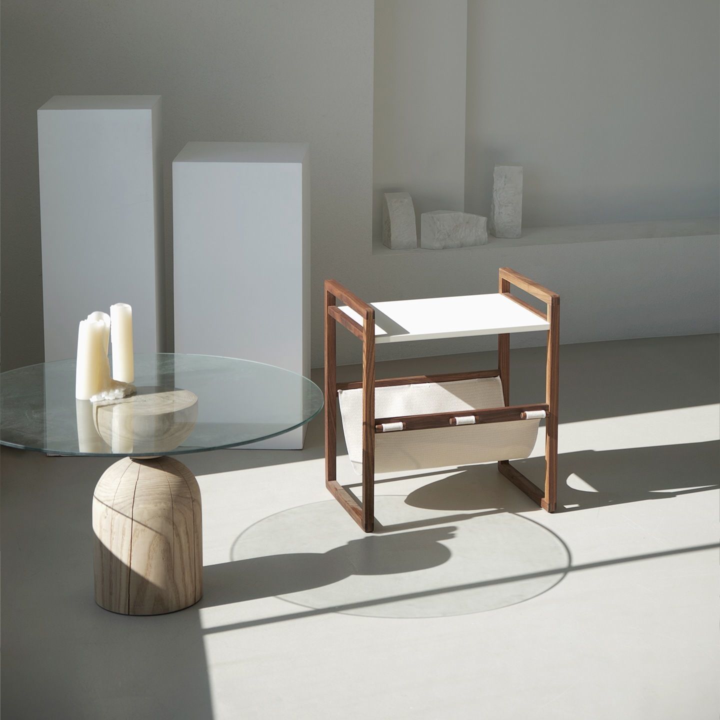 Brick Nine Walnut Magazine Rack 3D model_1