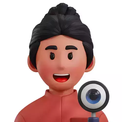 Opthalmologist Avatar 3D Icon