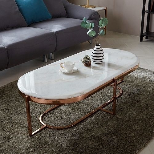 Rose Gold Sofa Living Room Table 3D model CGTrader