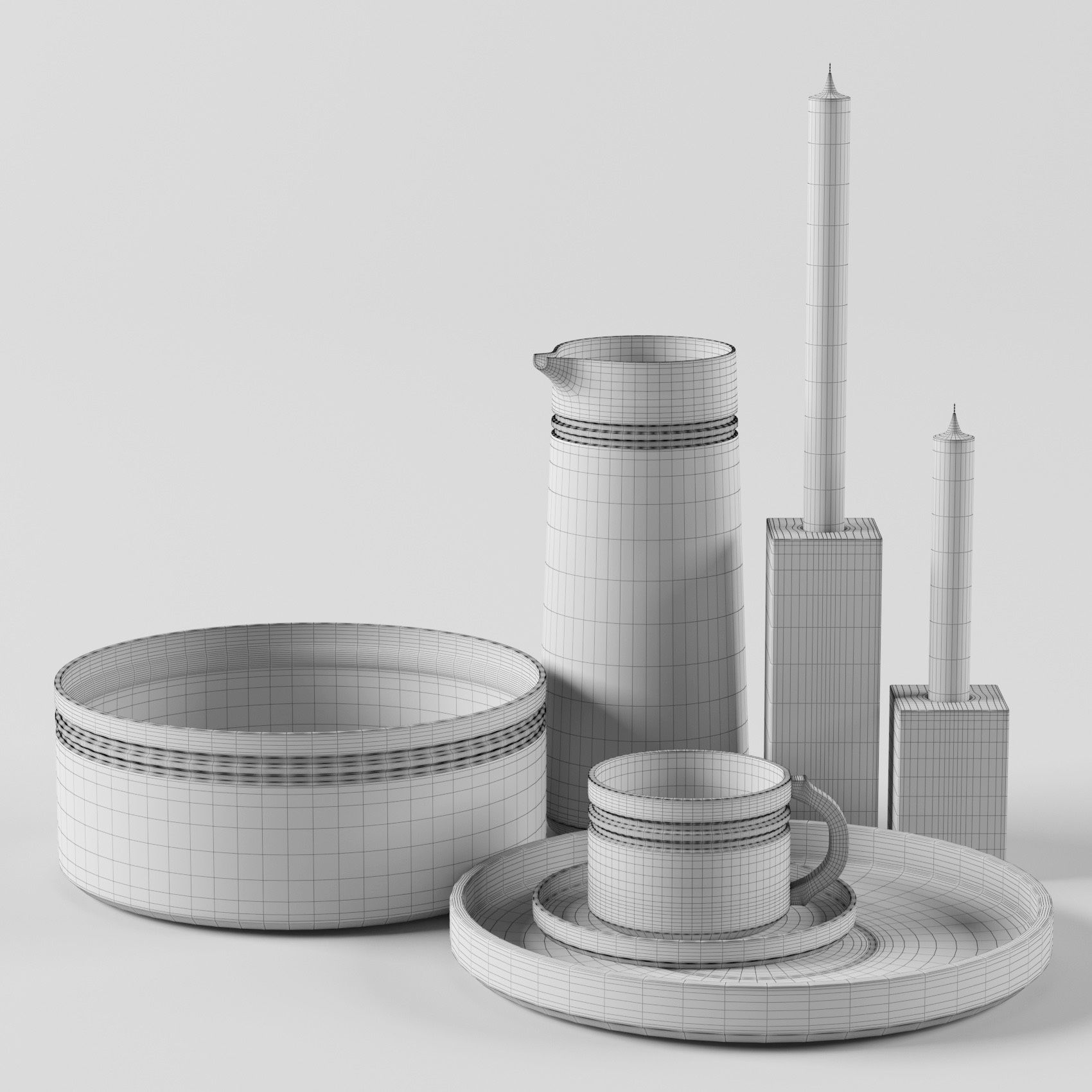 Decor Set CB2 3D model_1