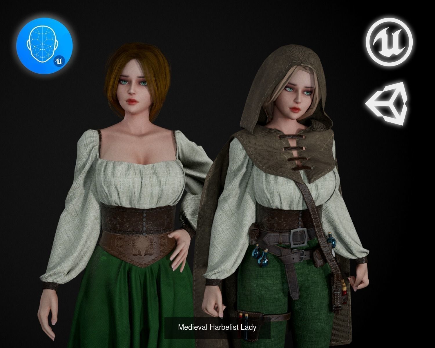 30 Medieval Character 3D Model Collection_50