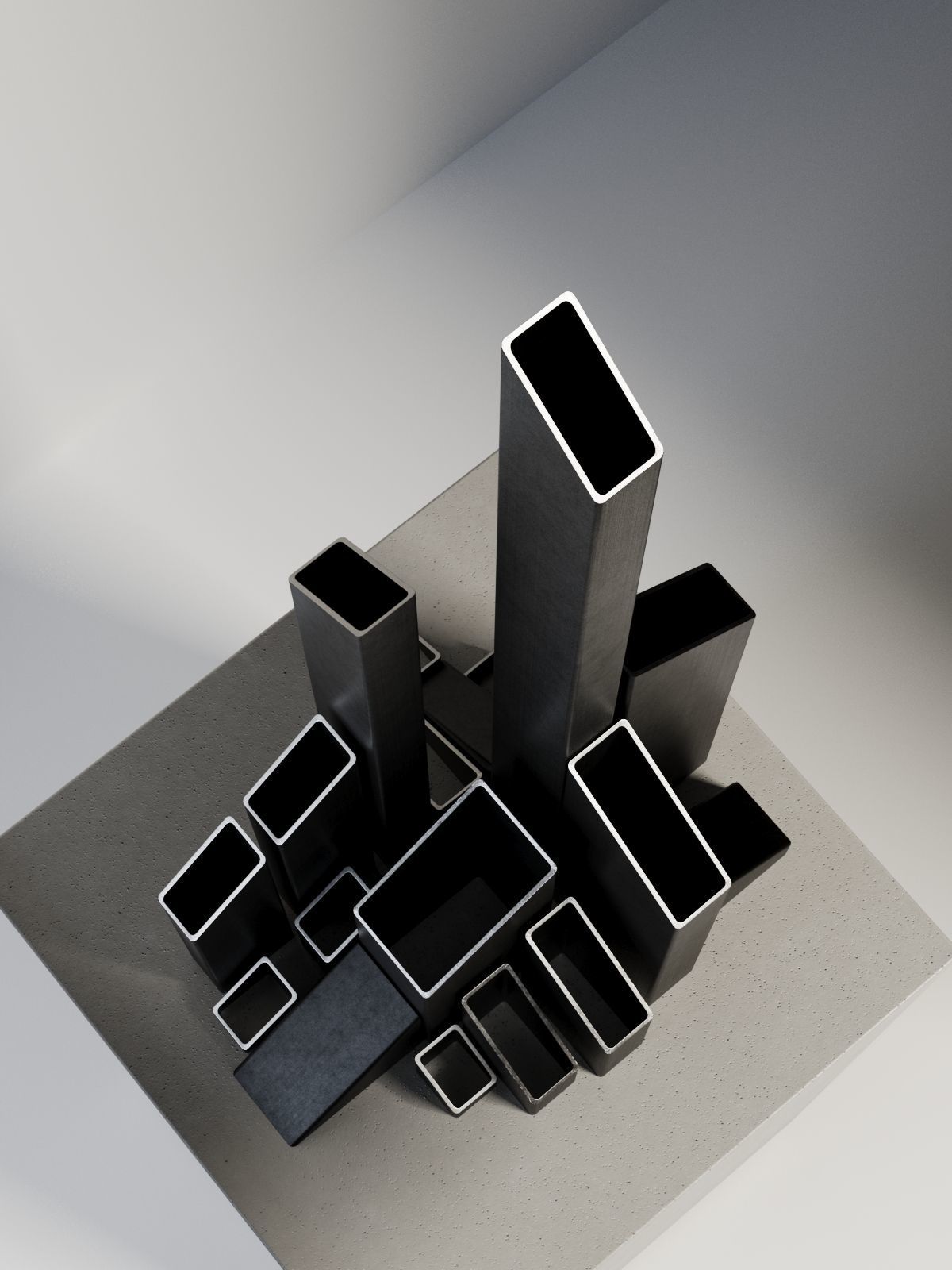 City of Angles 3 Sculpture 3D model_2