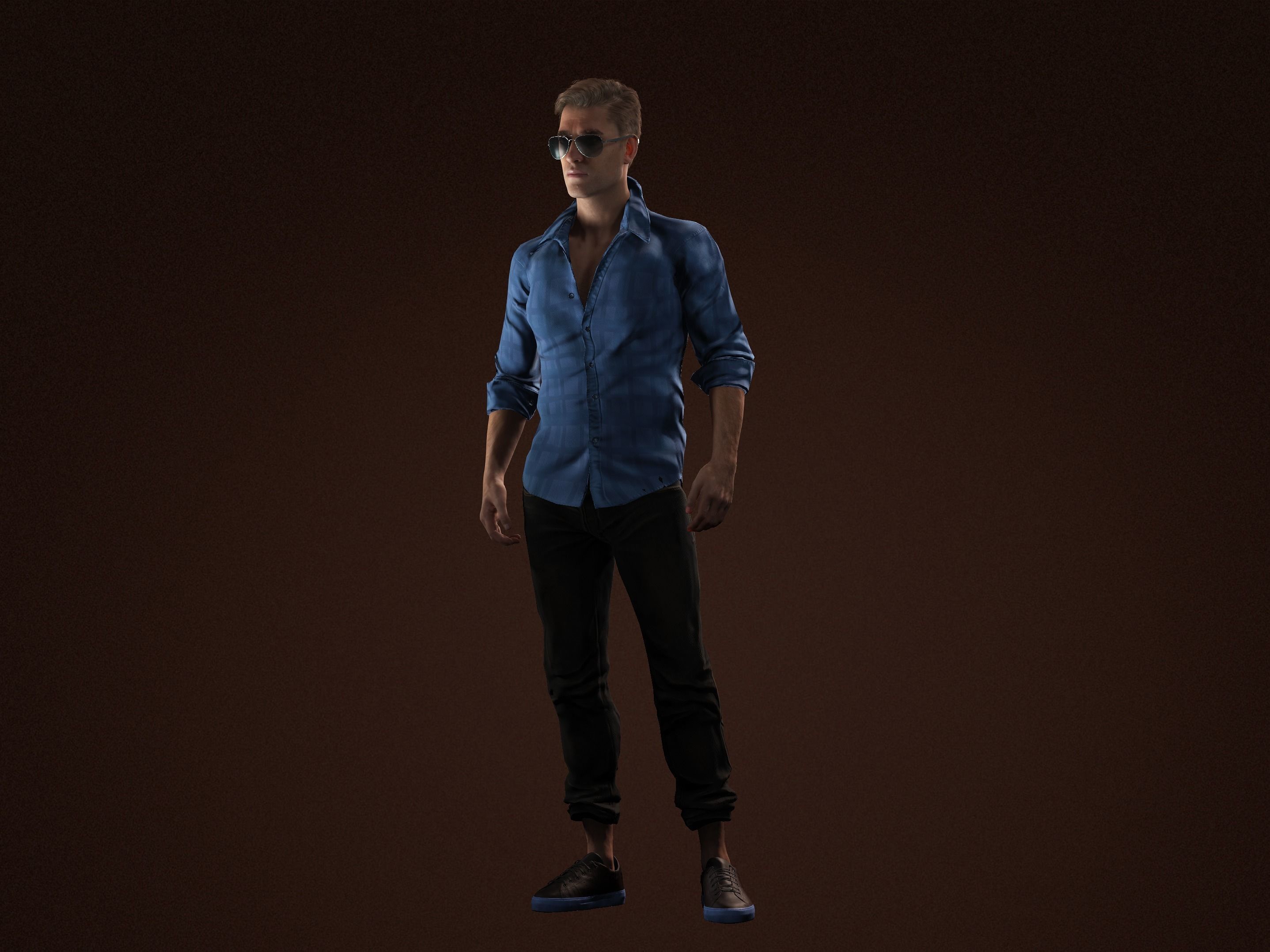 Simon-Male Character Low-poly 3D model_3
