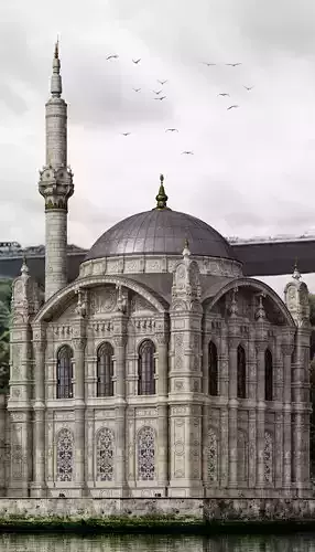 Exterior Istanbul Ortakoy Mosque 3D model