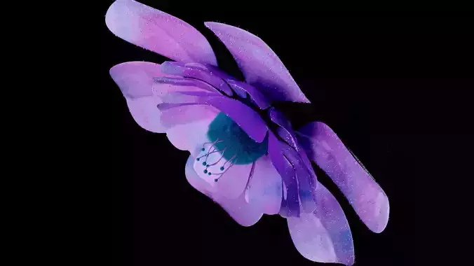 High poly exotic flower
