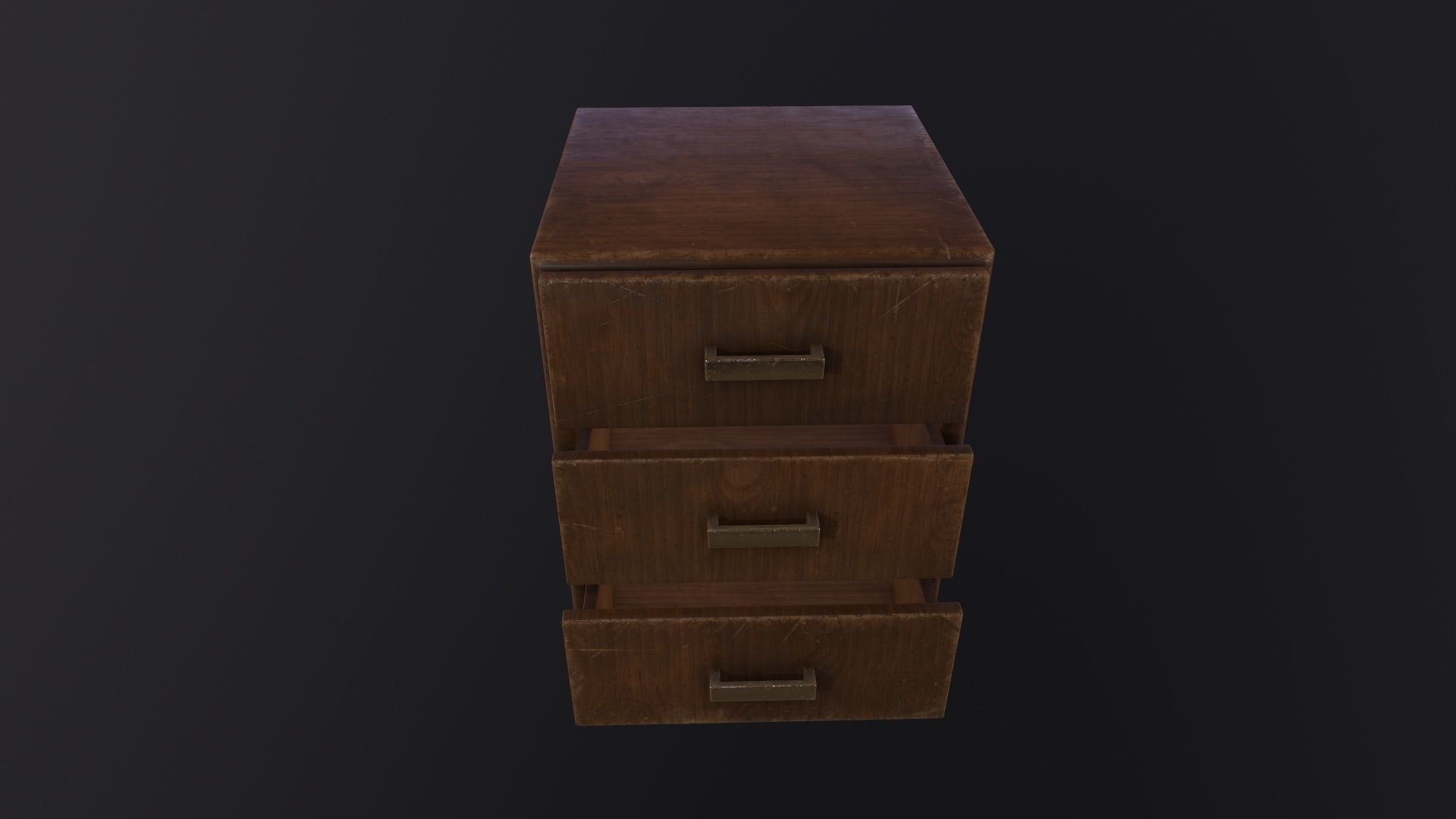 Bed Side Table 3D Model Low-poly 3D model_3