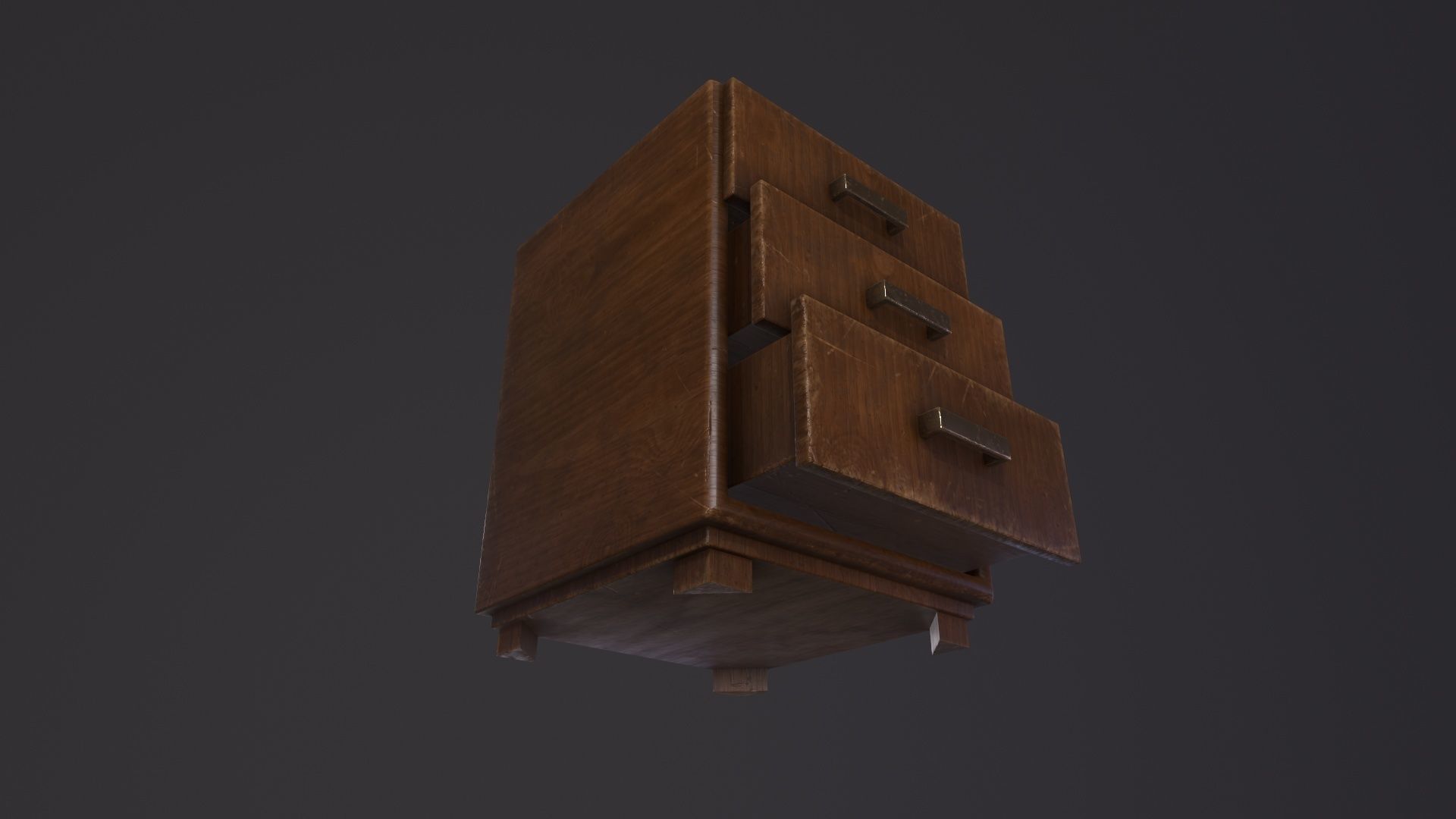 Bed Side Table 3D Model Low-poly 3D model_4